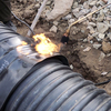 Luva termoencolhível tubular para tubulação de drenagem de plástico